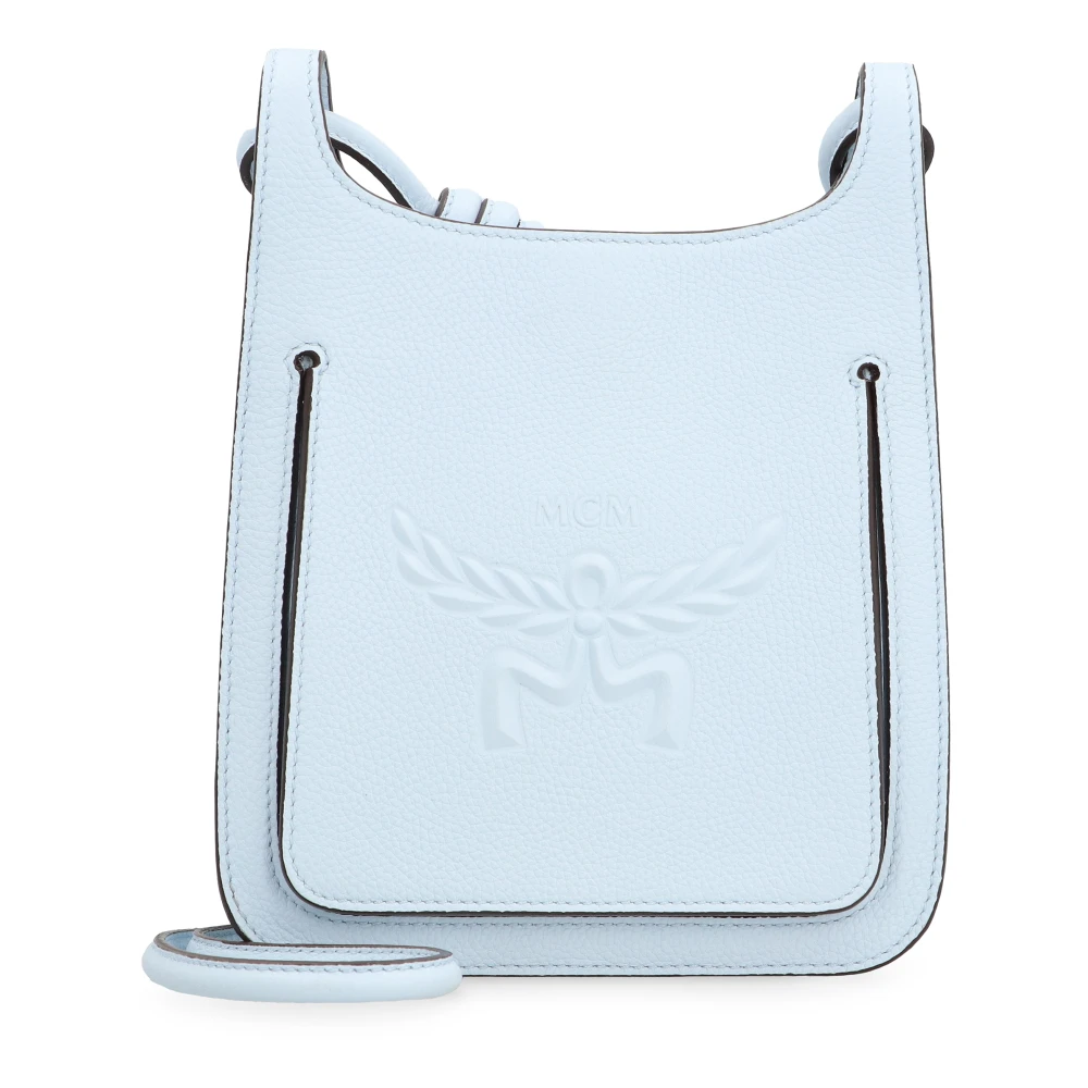 Mcm Vrouw Blauw Himmel Mini Leren Hobo Tas