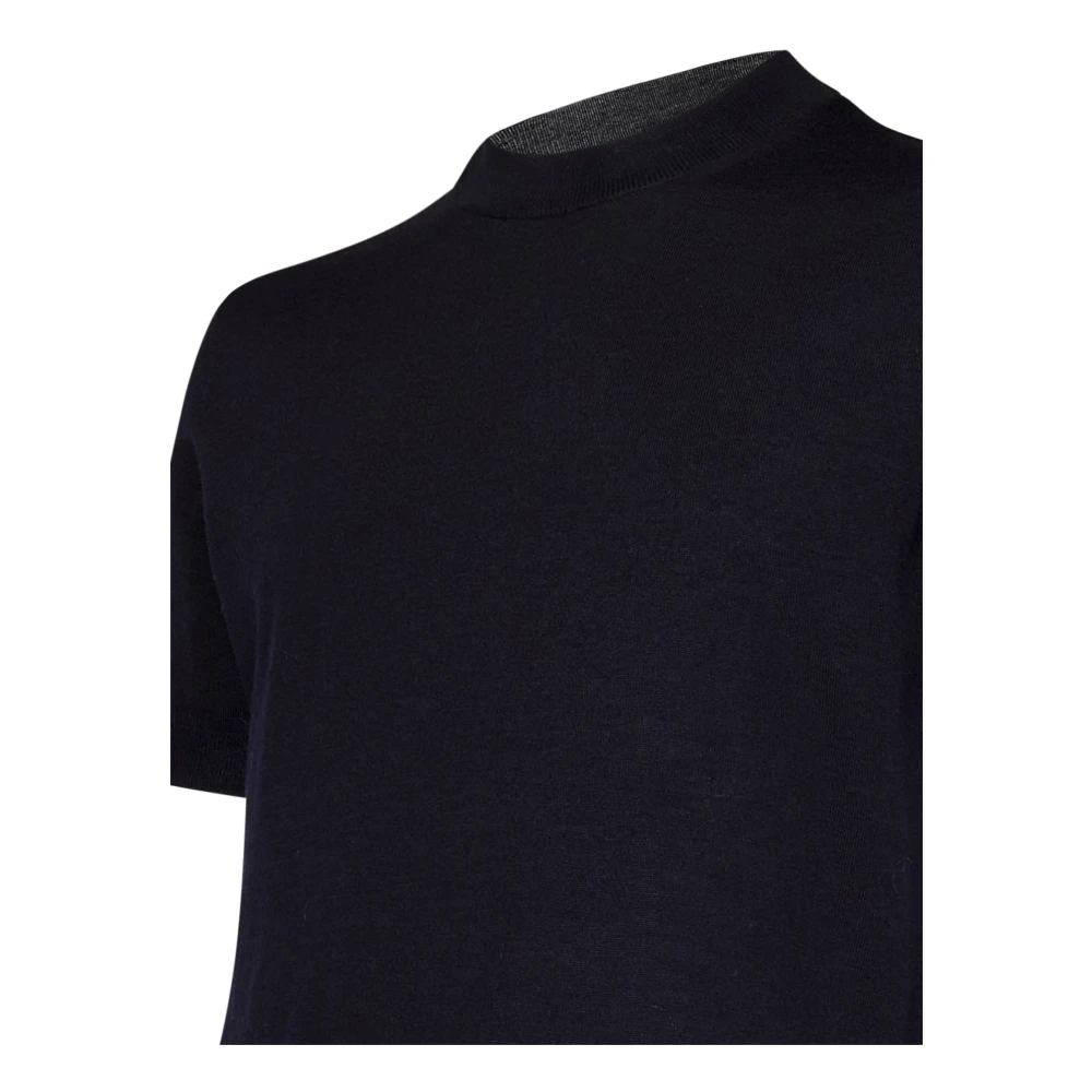 Low Brand Blauwe Merinowollen Trui Aw24 Blue Heren