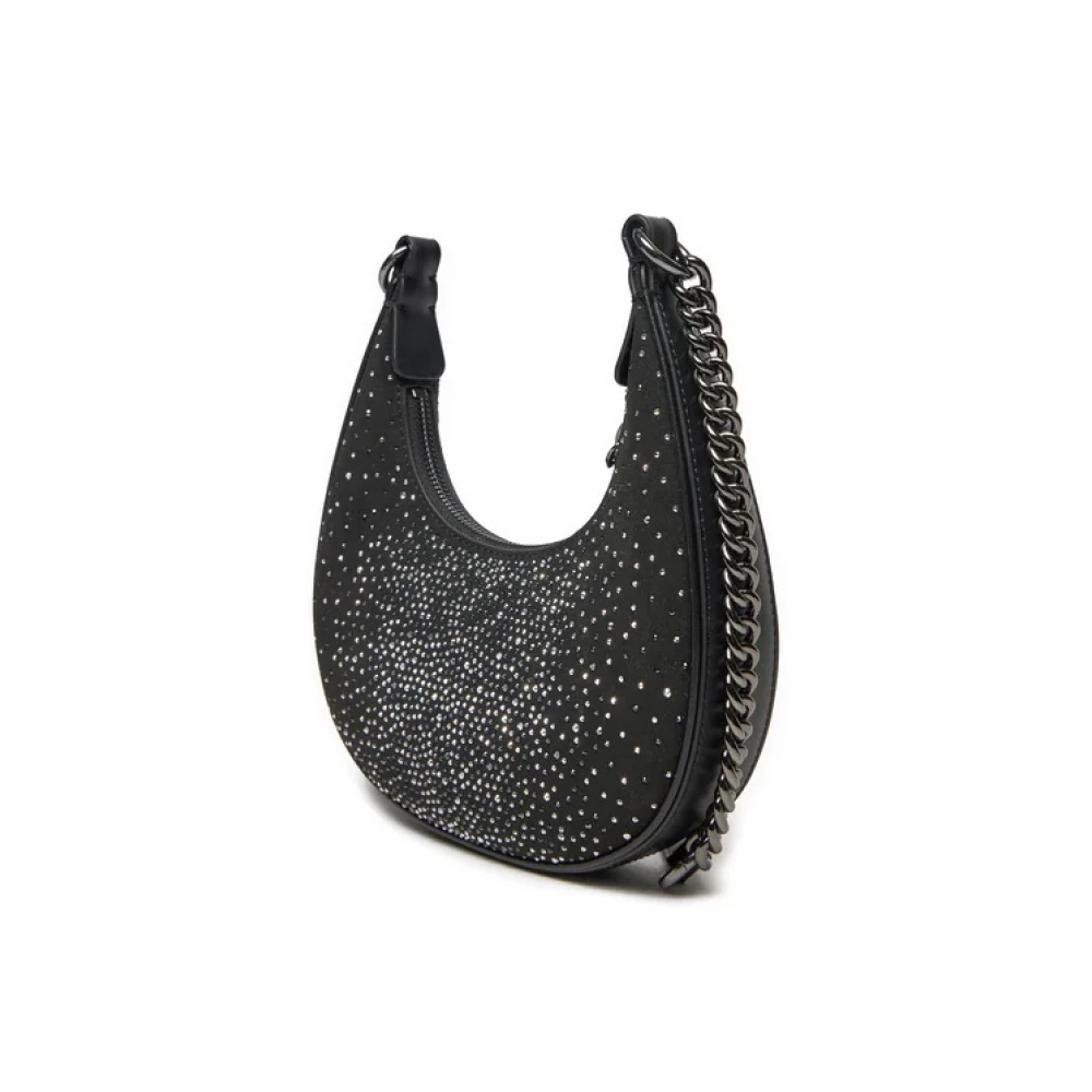 pinko Mini Brioche Hobo Tas met Strass Black Dames