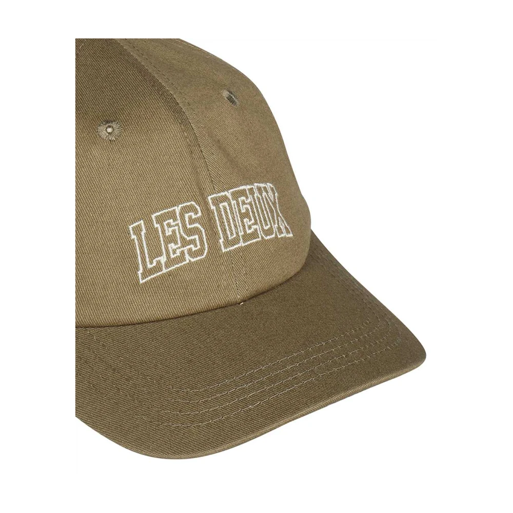 Les Deux Contrasterende Logo Baseballpet Beige Heren