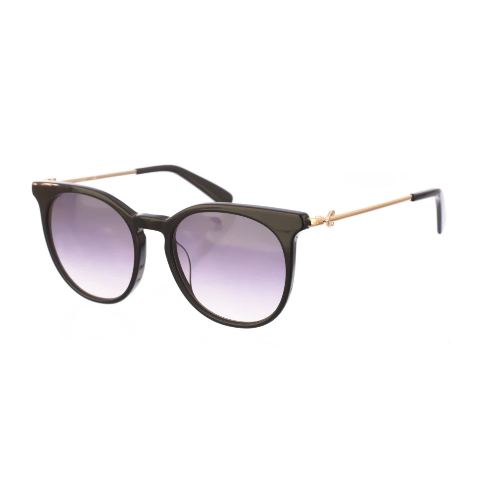 Longchamp Women's Black Sunglasses, One Size, Oval Acetate Sunglasses With Uv Protection
