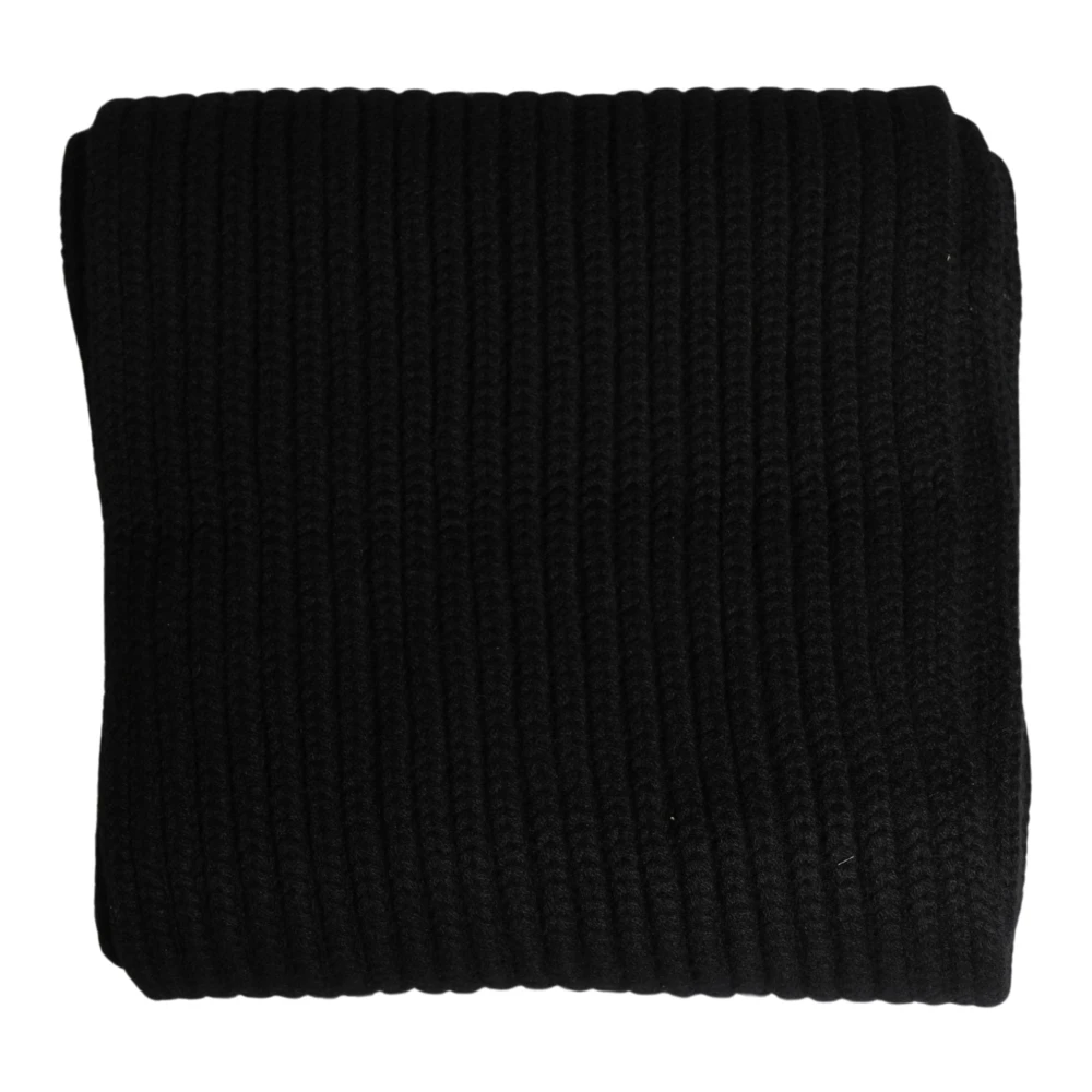 Dolce & Gabbana Unisex Zwart Accessoires One Size, Kasjmier, Gebreide Sjaal