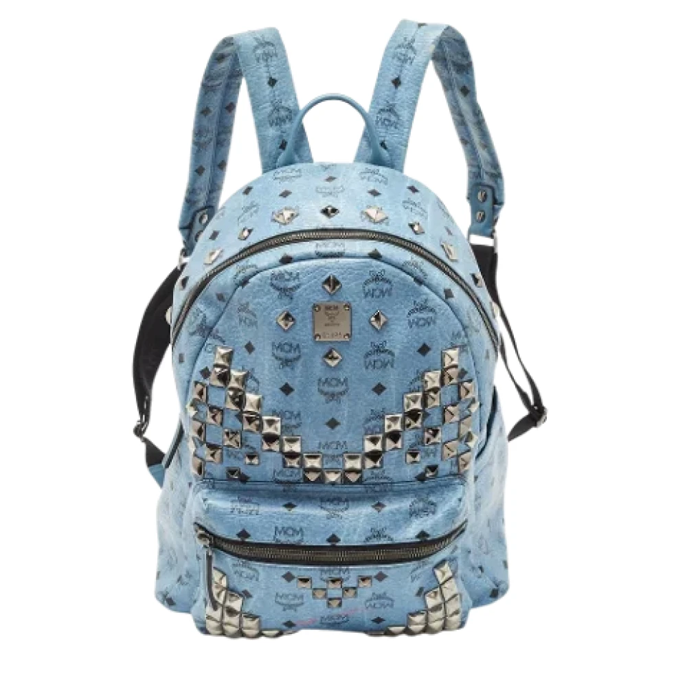 MCM Pre-owned Coated canvas backpacks Blue Dames