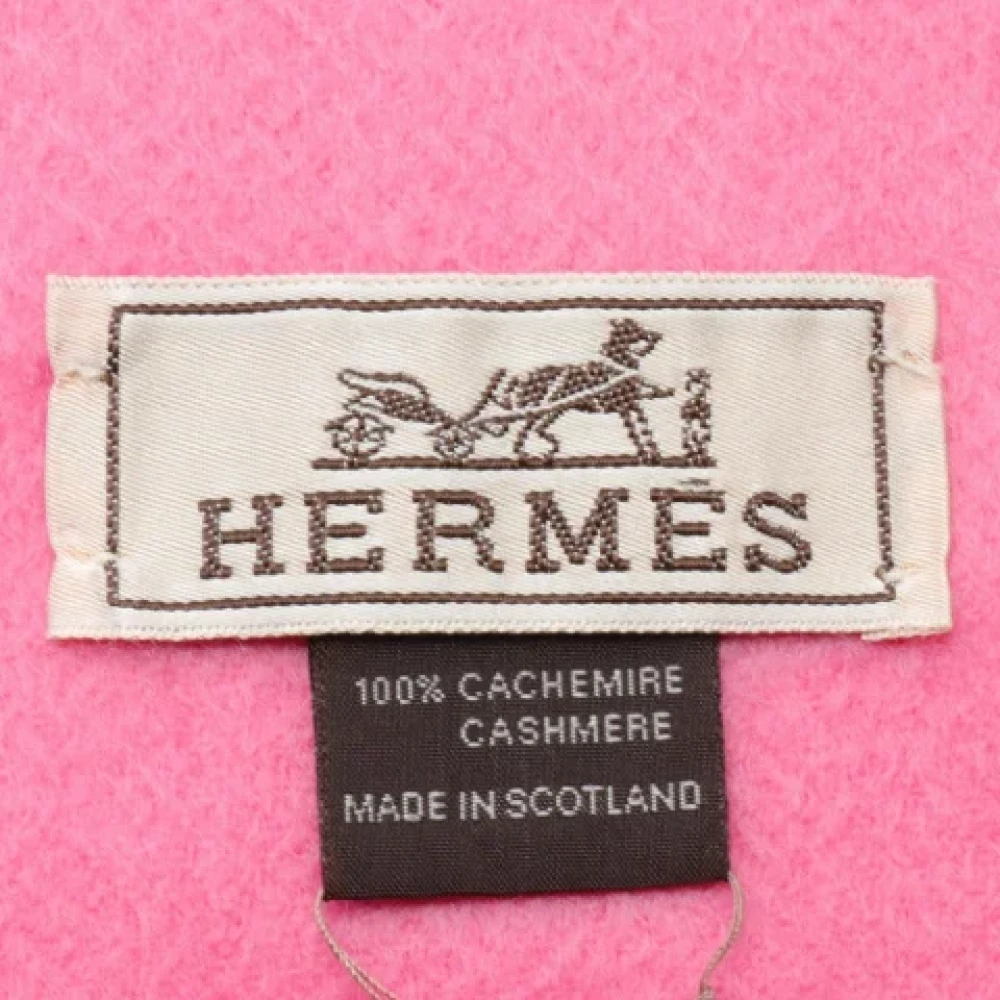 Hermès Vintage Pre-owned Cashmere scarves Pink Dames