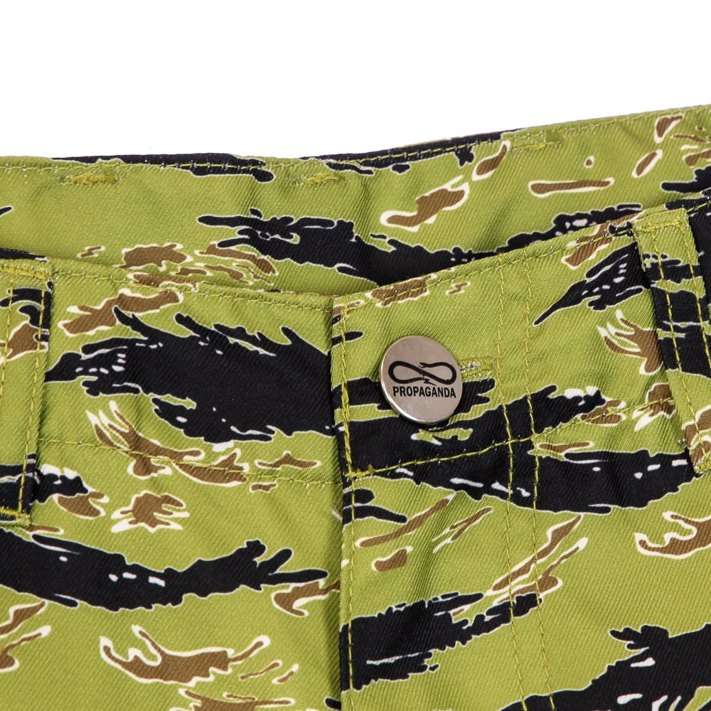 Propaganda Camouflage Cargo Shorts met Meerdere Zakken Green Heren
