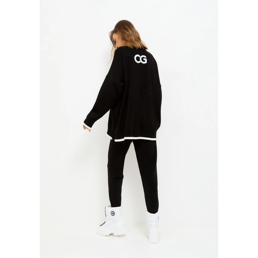 Cesare Gaspari Oversized Jogger set Zwart Black Dames