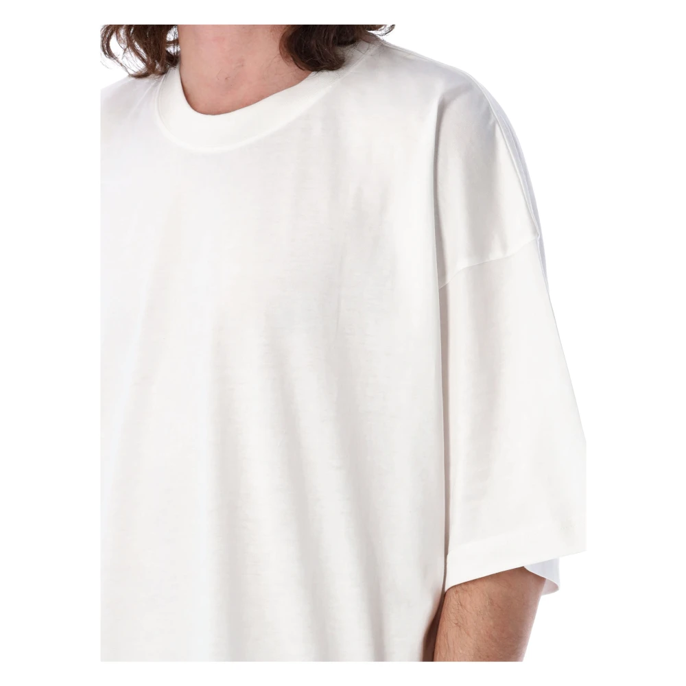 Studio Nicholson Casual Katoenen Tshirt Over White Heren