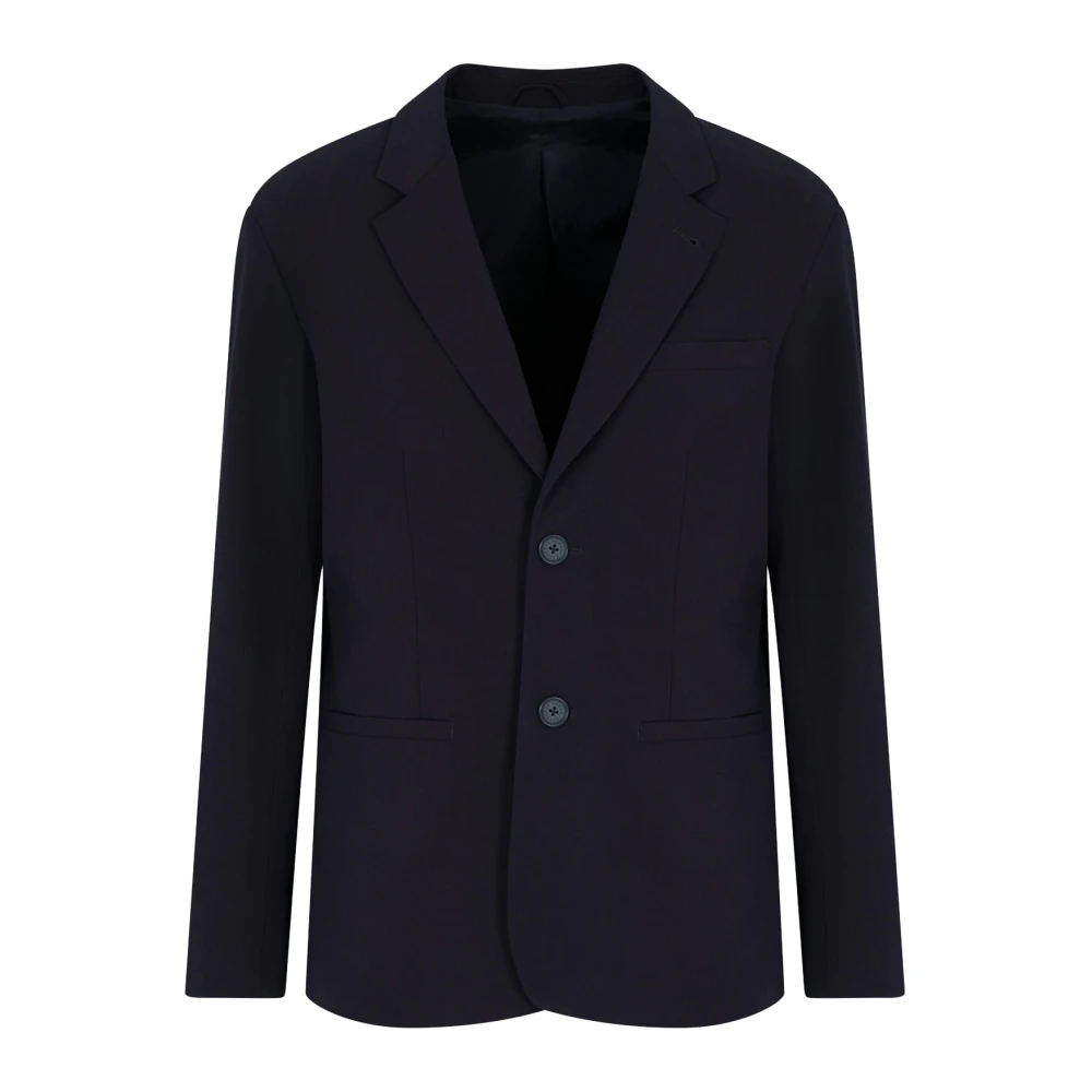 Armani Exchange Men's Blue Blazers, Xs, Single-Breasted Two-Button Jacket