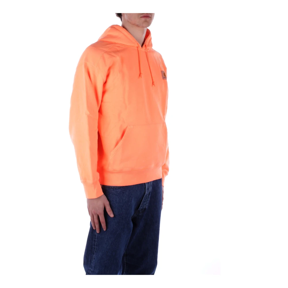 Carhartt WIP Iconische Logo Hoodie met Voorzak Orange Heren