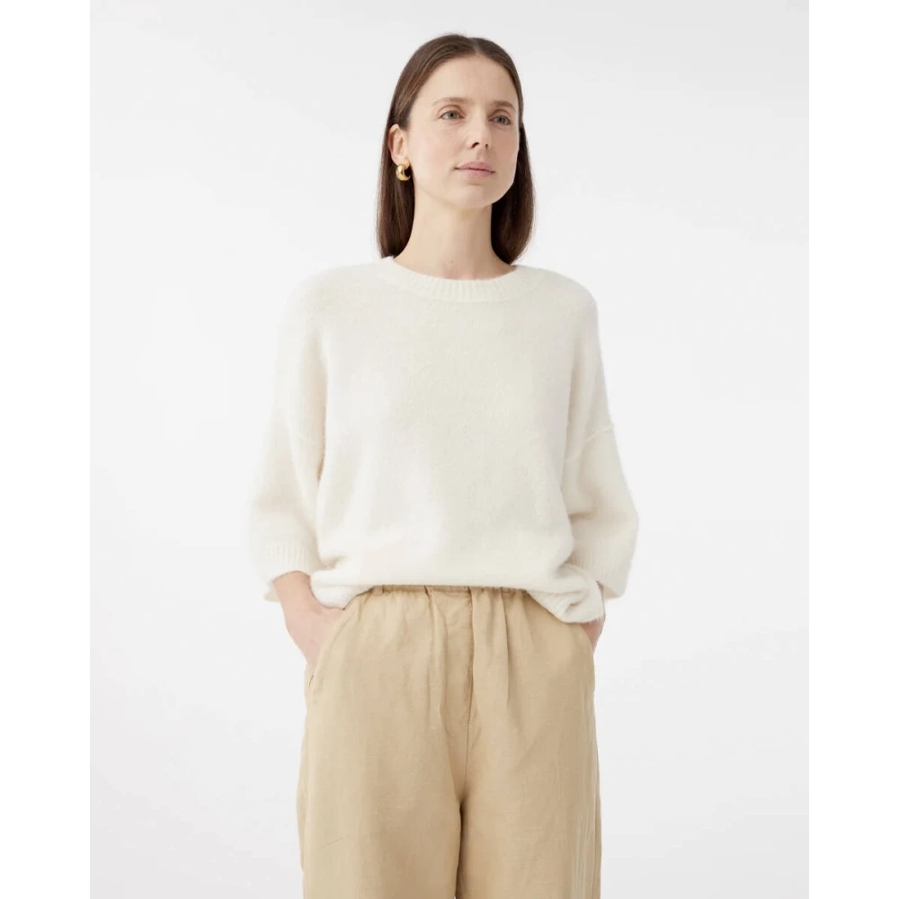 Knit-ted Korte Mouw Pullover Megan Beige Dames