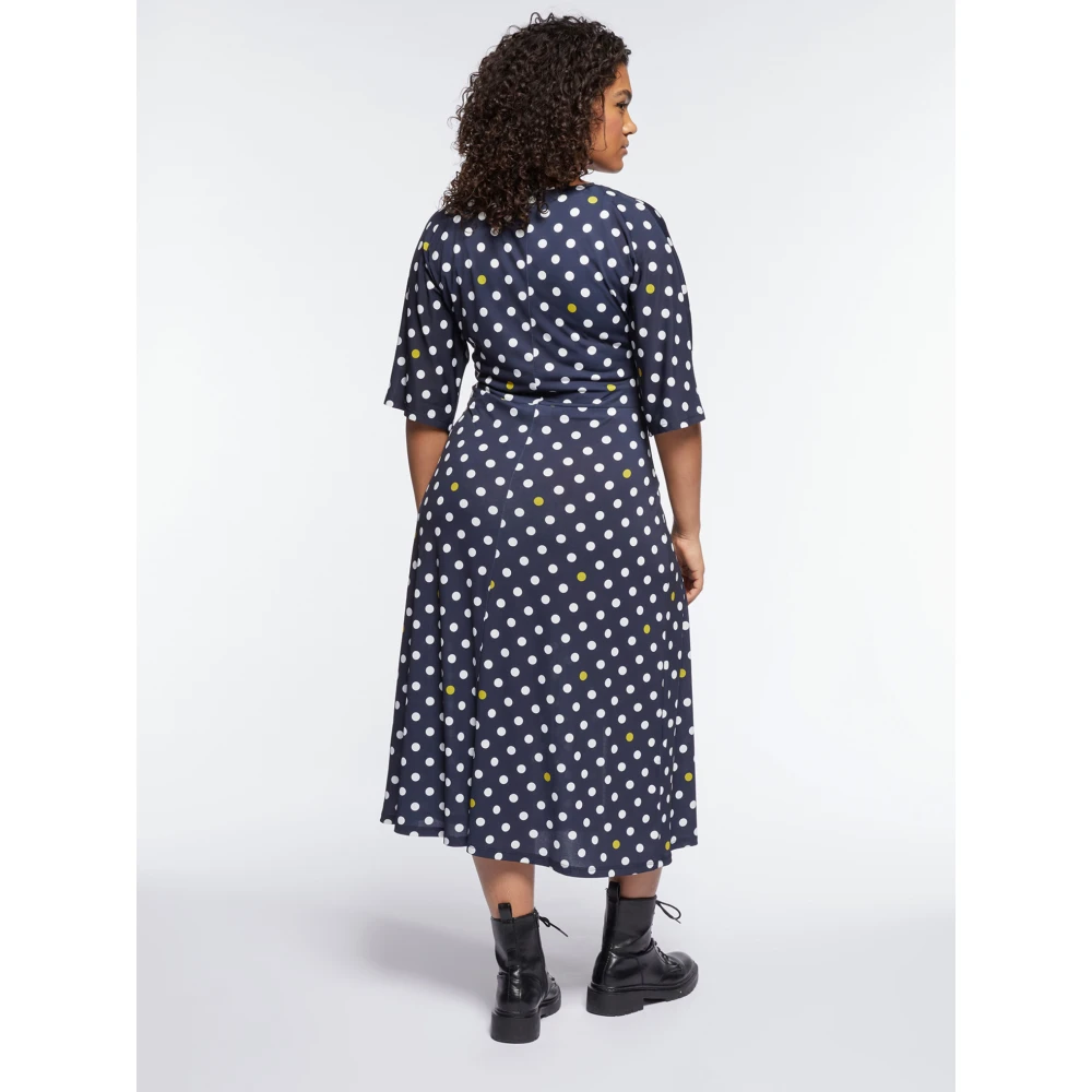 Fiorella Rubino Polka-Dot Jersey Jurk Multicolor Dames