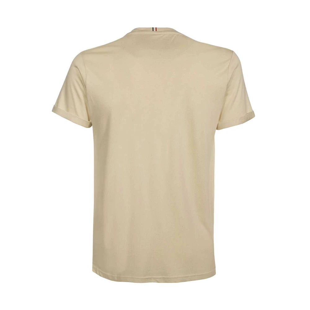 Les Deux Logo Crew-neck T-shirt Beige Heren