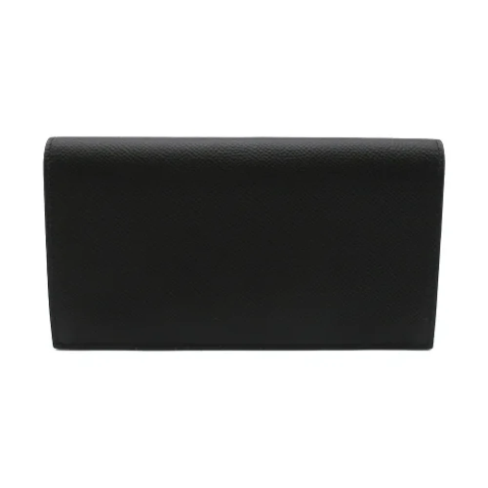 Hermès Vintage Pre-owned Leather wallets Black Heren