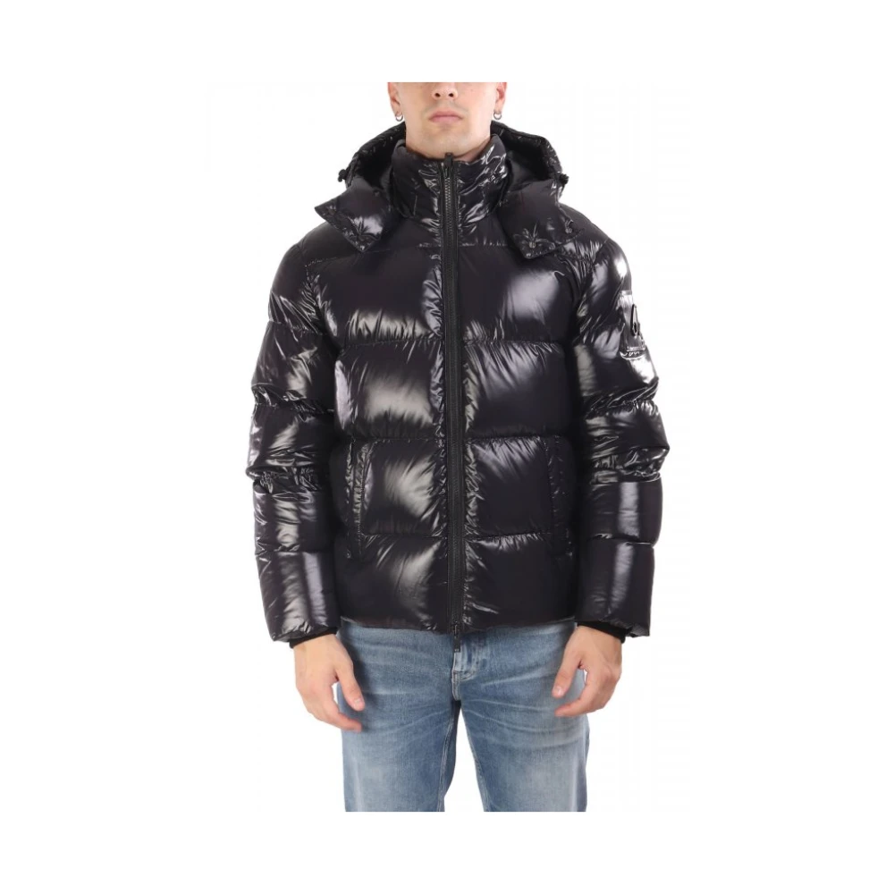 Moose Knuckles Men's Black Kings Puffer Shearling Trim Jacket