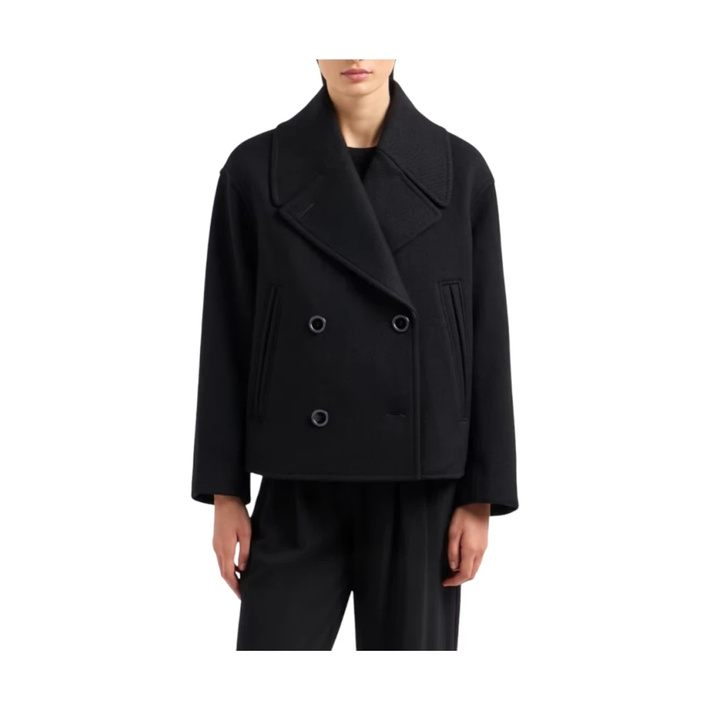 Emporio Armani Korte Jas Black Dames