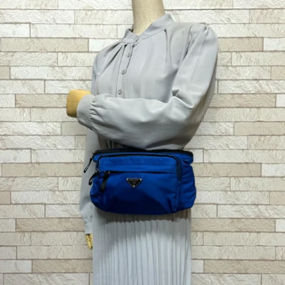 Prada Vintage Pre-owned Nylon prada-bags Blue Dames