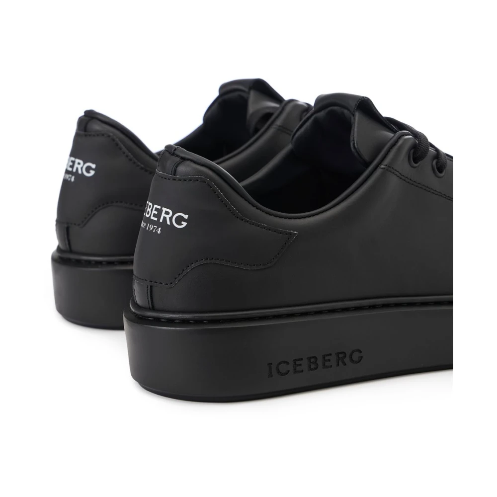 Iceberg Lage zwarte sneakers met XL zool Black Heren