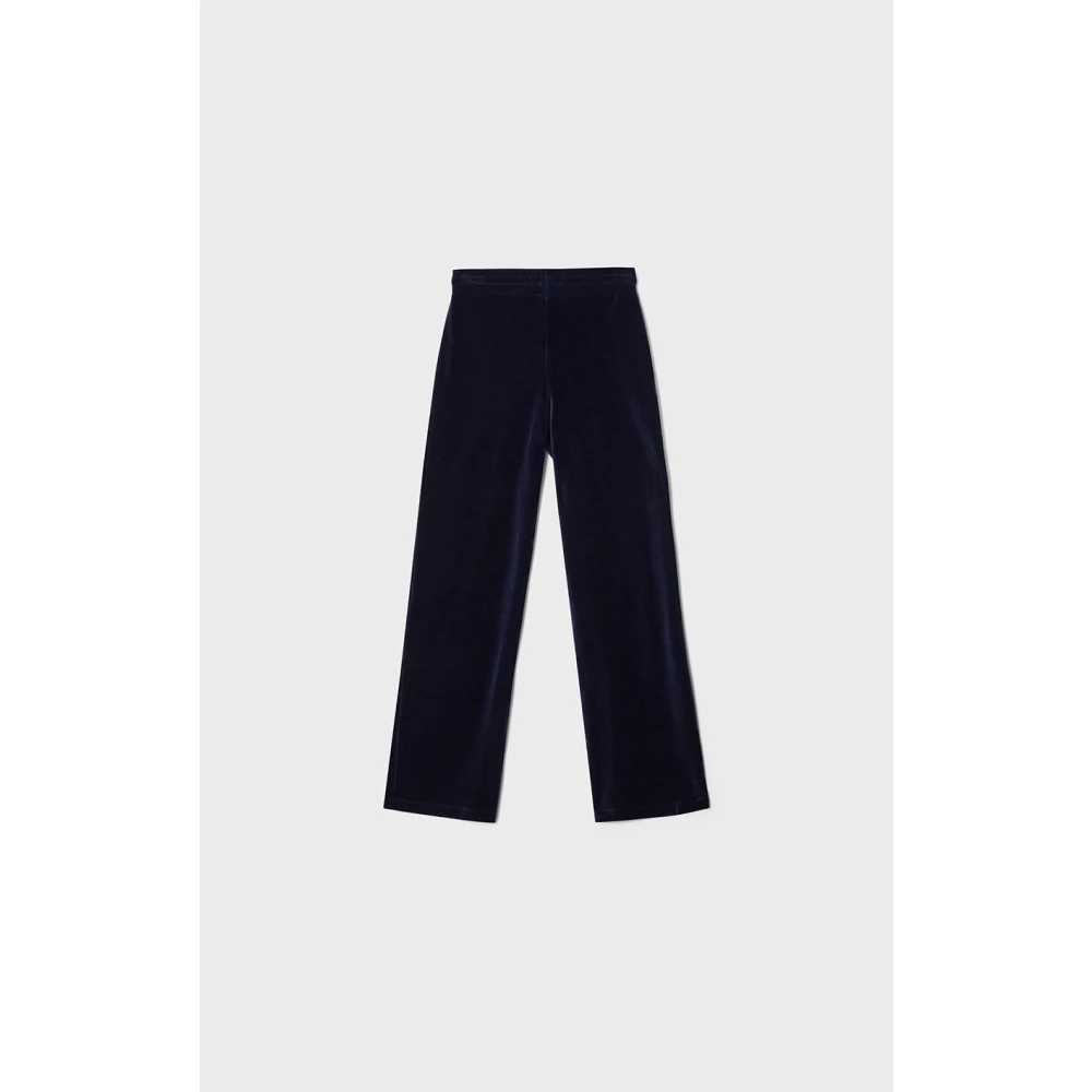 Busnel Velours Broek Navy Lounge Set Blue Dames