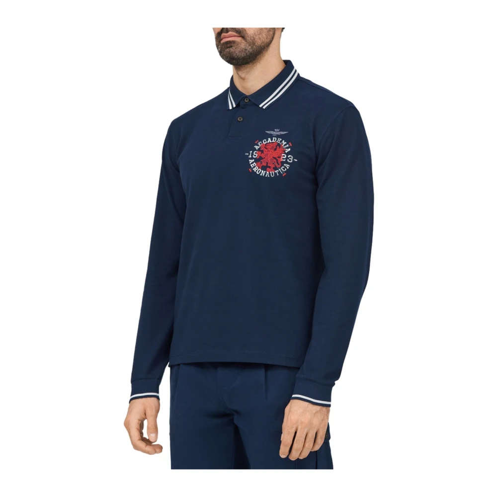 Aeronautica militare Stijlvolle Polo Shirt Blue Heren