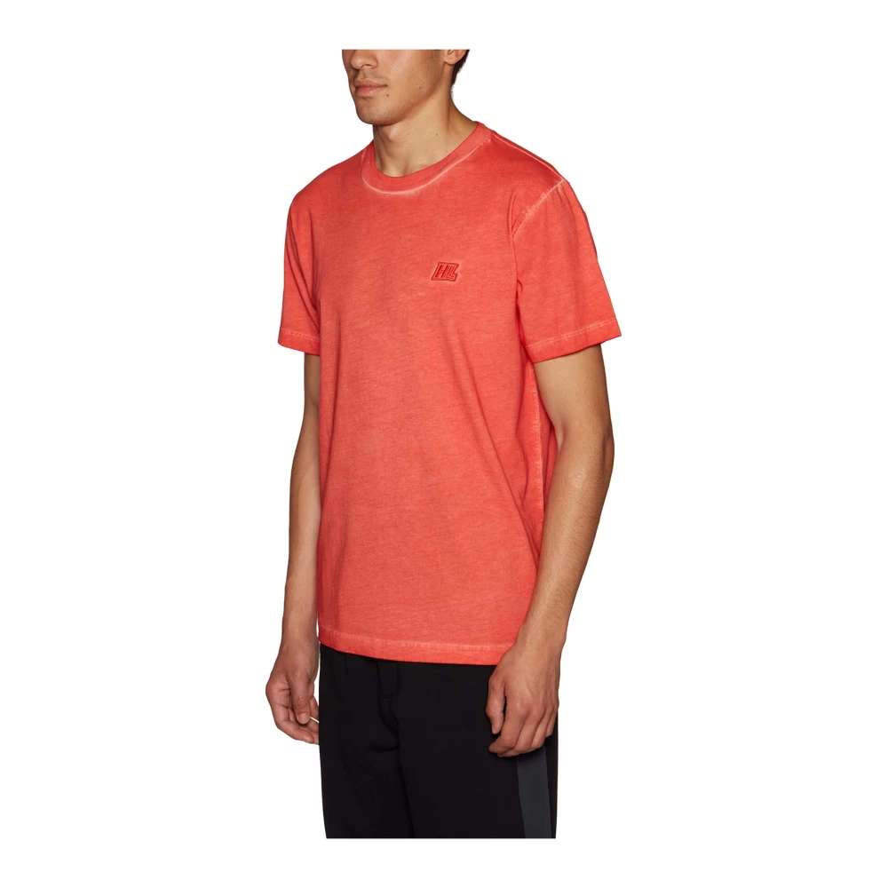 Helmut Lang Militaire Katoenen T-Shirt Pink Heren