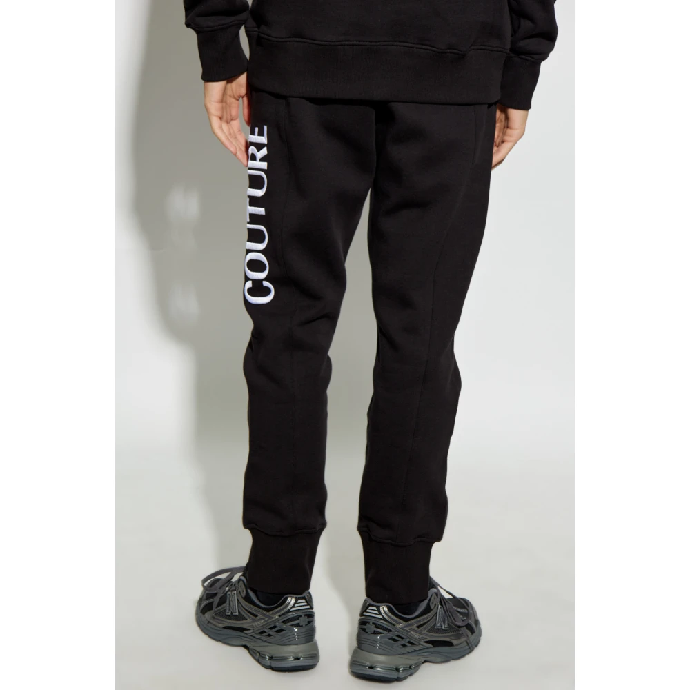 Versace Jeans Couture Sweatpants met logo Black Heren