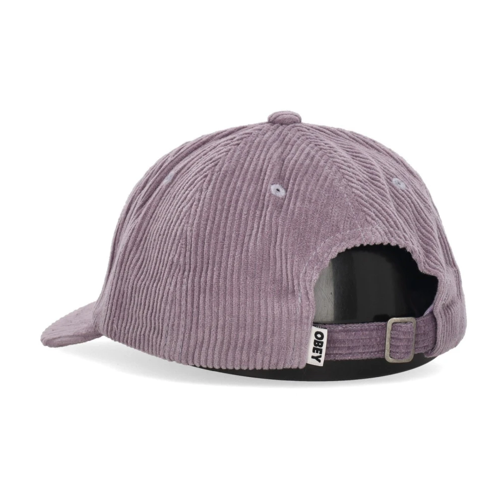 Obey Fluwelen Gebogen Klep Pet Wijnbes Purple Heren