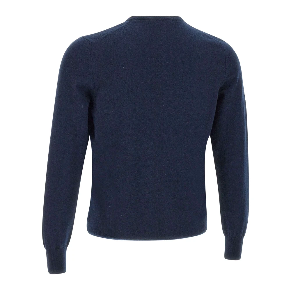 Gran Sasso Kasjmier Navy Blue Sweater Collectie Blue Heren