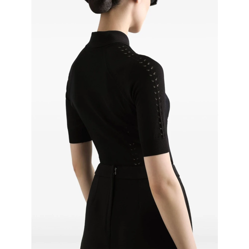 Dolce & Gabbana Zwarte Polo Sweaters voor Mannen Black Dames