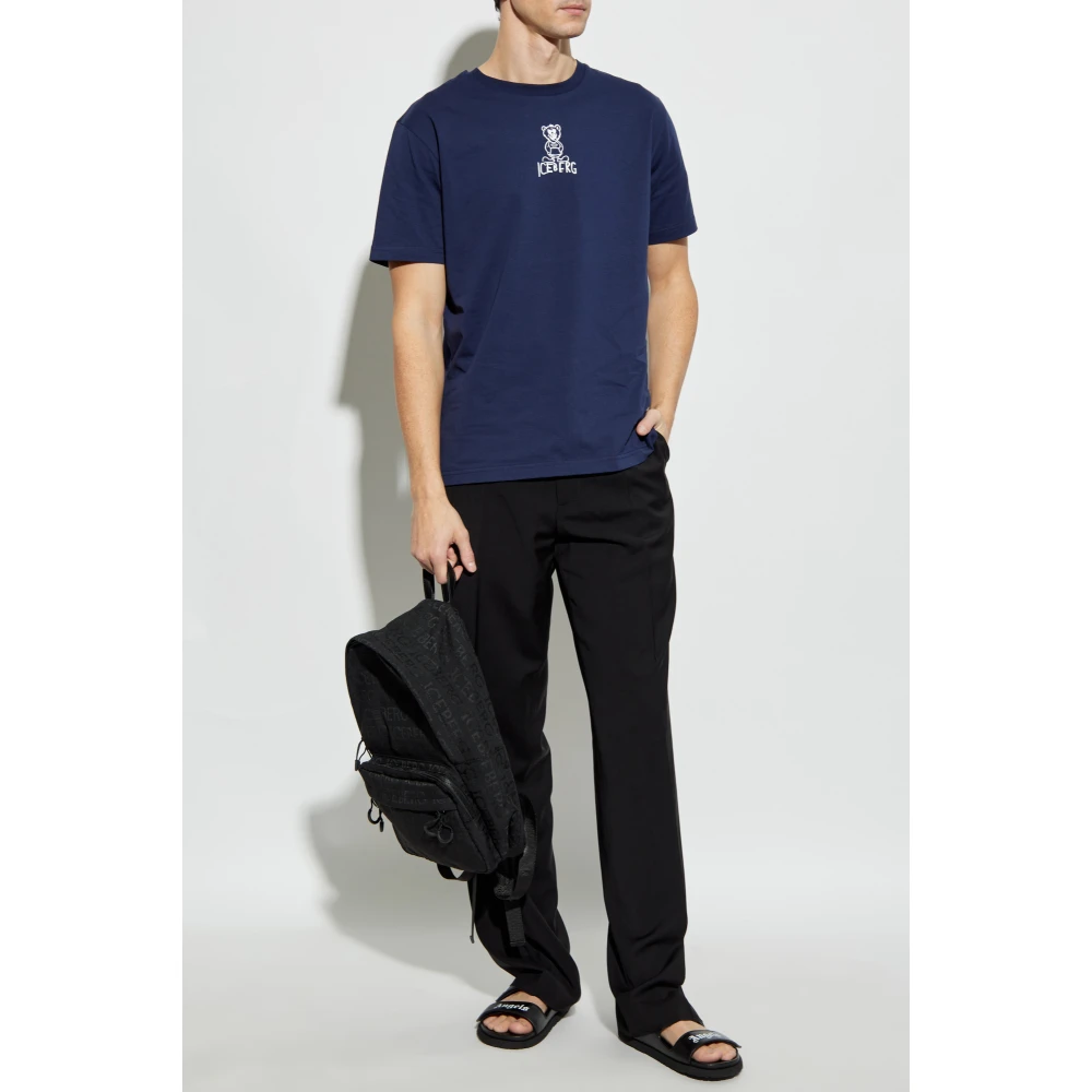 Iceberg T-shirt met print Blue Heren