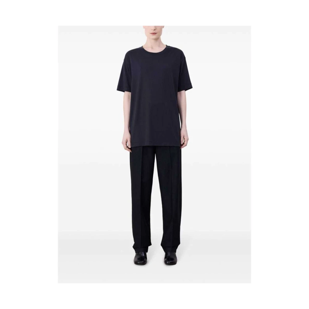 Lemaire Zwart Katoenen Crew Neck T-shirt Black Heren