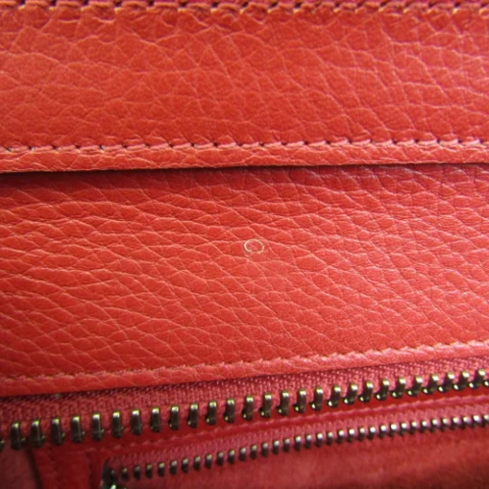 Celine Vintage Pre-owned Leather handbags Red Dames