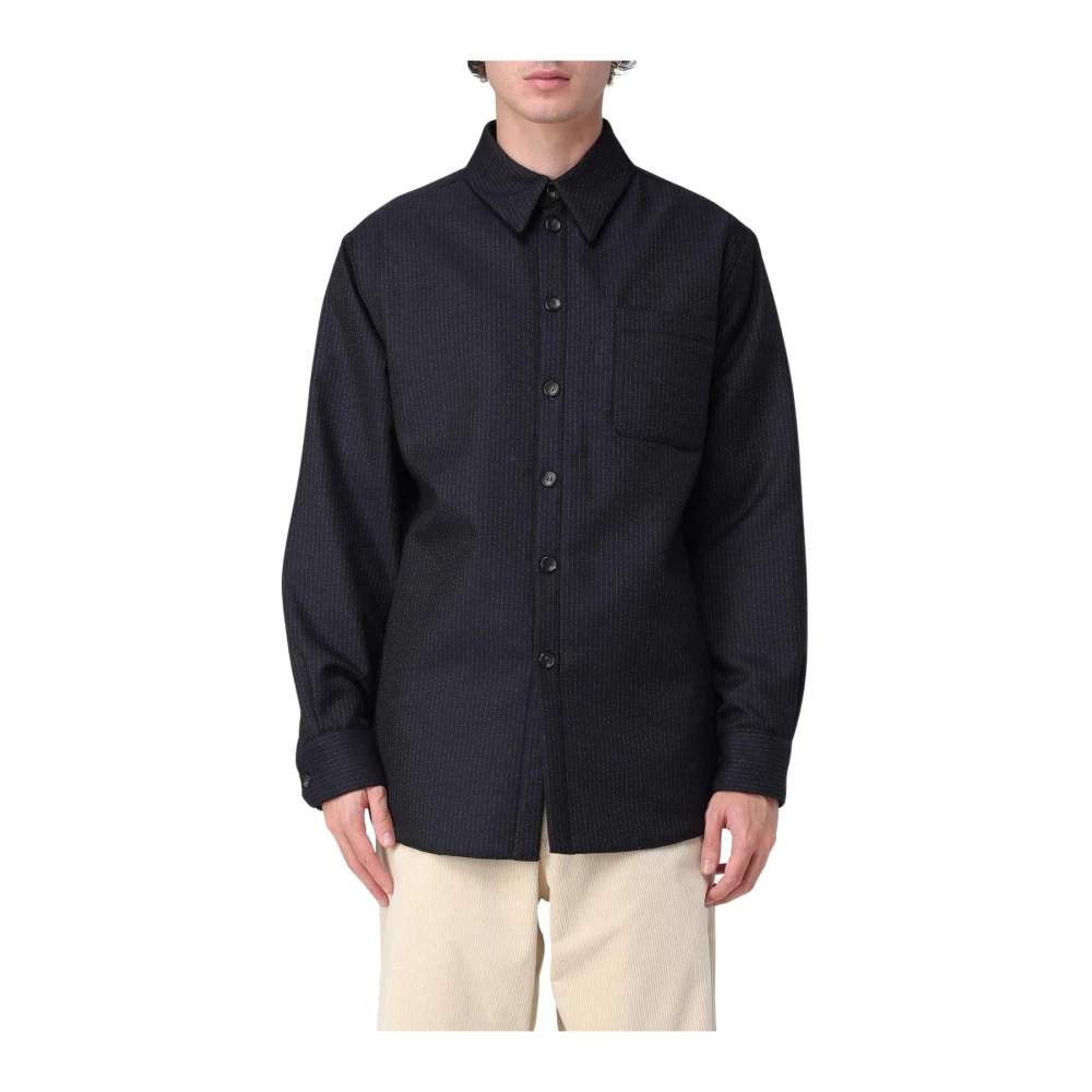 Emporio Armani Men's Blue Classic Longsleeve Shirt