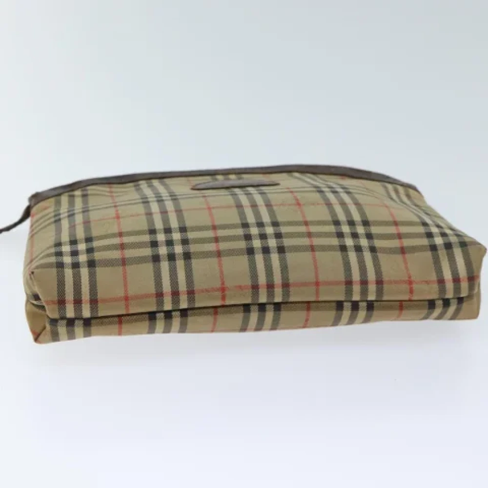Burberry Vintage Pre-owned Canvas pouches Beige Dames