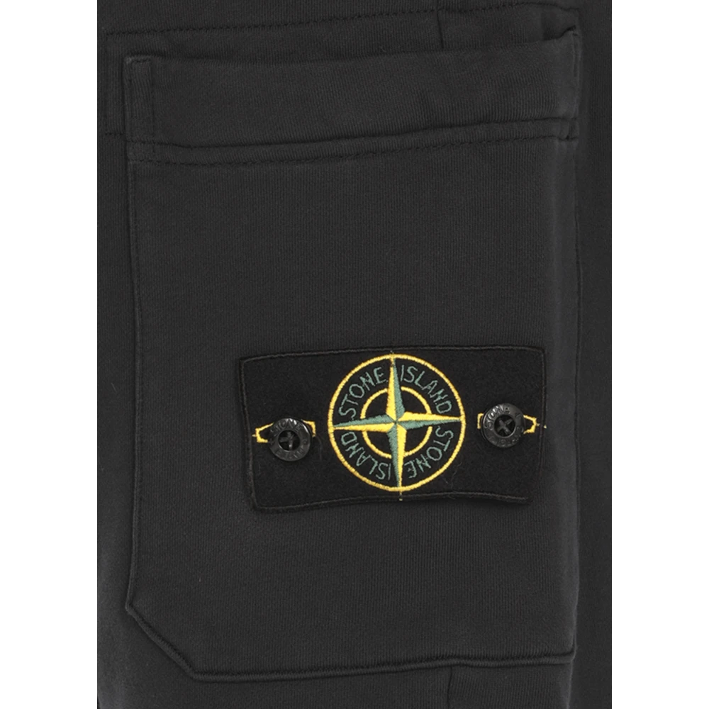 Stone Island Blauwe Bermuda Shorts van Katoen met Zakken Blue Heren