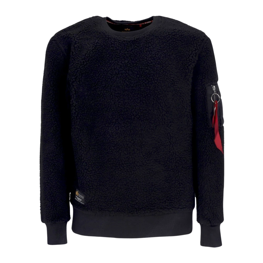 Alpha industries Gezellige Teddy Crewneck Sweatshirt Black Heren