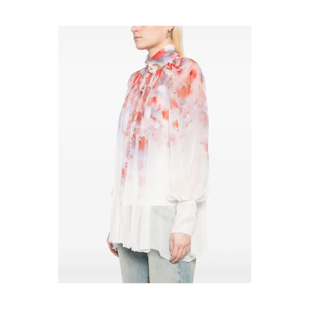 Zimmermann Bloemenprint Gedrapeerd Overhemd Multicolor Dames