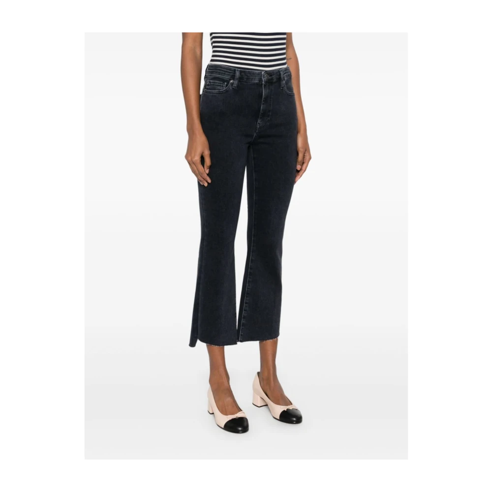 Frame Mini Boot Cascade Hem Jeans Blue Dames