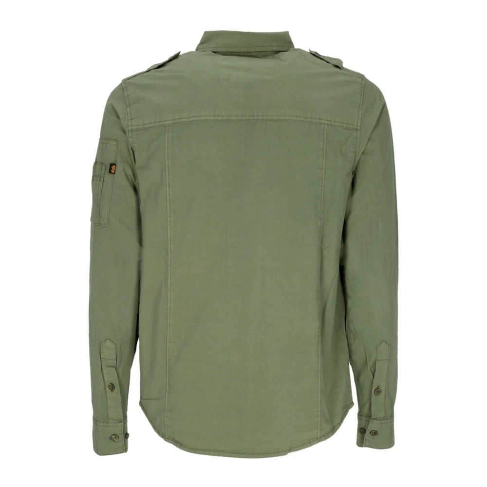alpha industries Sage Green Lange Mouwen Shirt Green Heren
