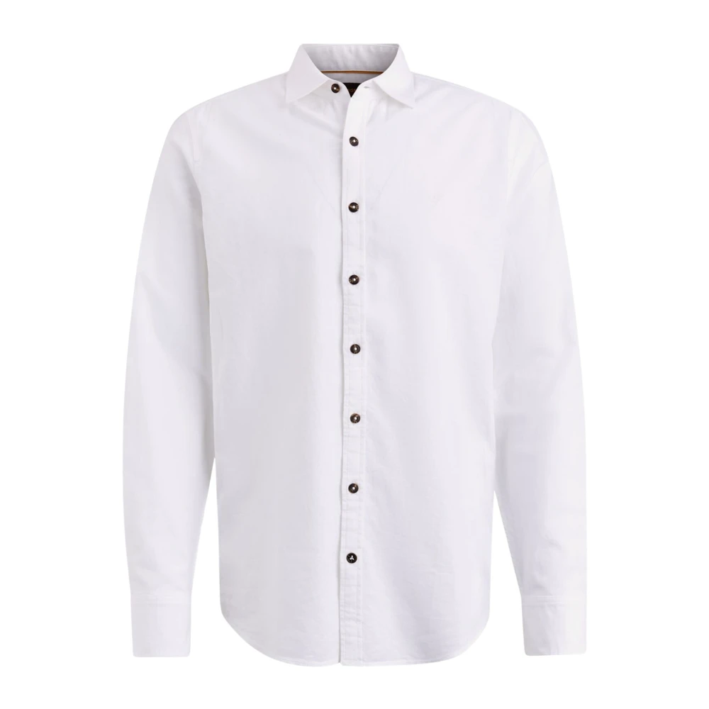 PME Legend Overhemd- PME L S Shirt Ctn Linen White Heren