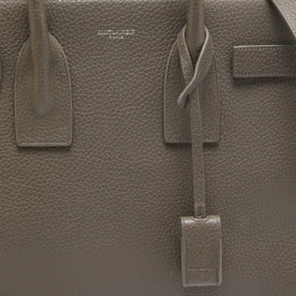 Yves Saint Laurent Vintage Pre-owned Leather totes Beige Dames