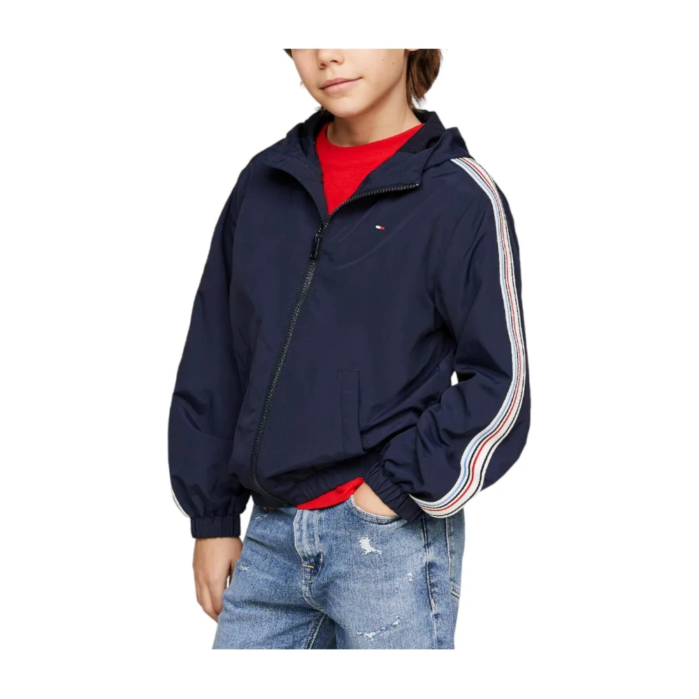 Tommy Hilfiger Men's Blue Hooded Windbreaker
