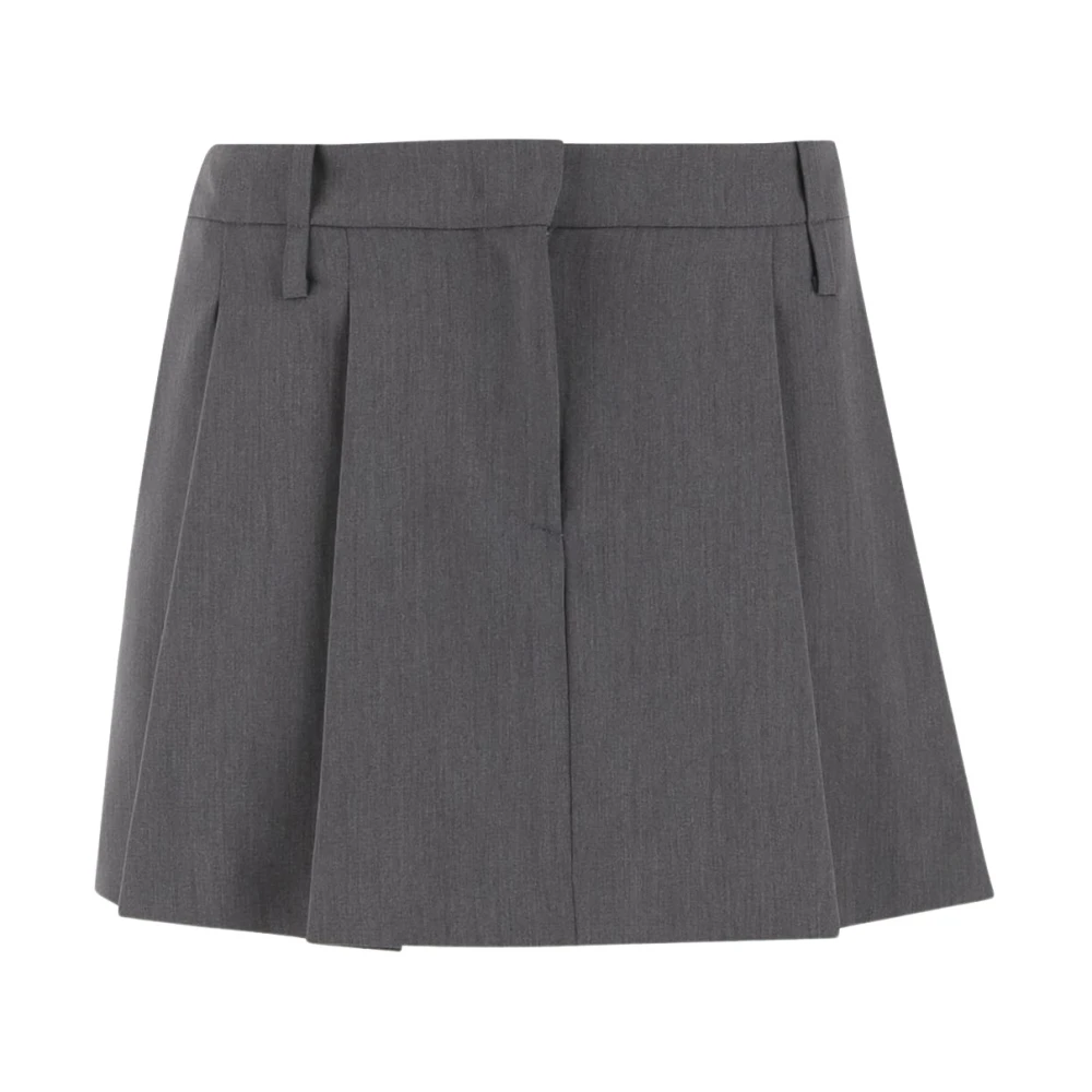 Pinko Geplooide Stretch Viscose Blend Rok Gray Dames