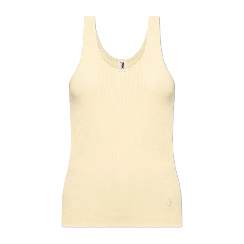 By Malene Birger Geribbelde top Anisa By Herenne Birger Yellow Dames