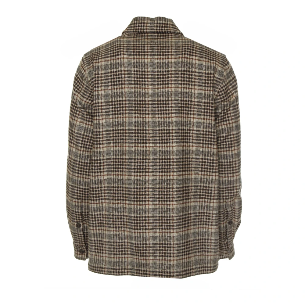 closed Geborsteld Katoenen Overshirt Geruite Stijl Multicolor Heren