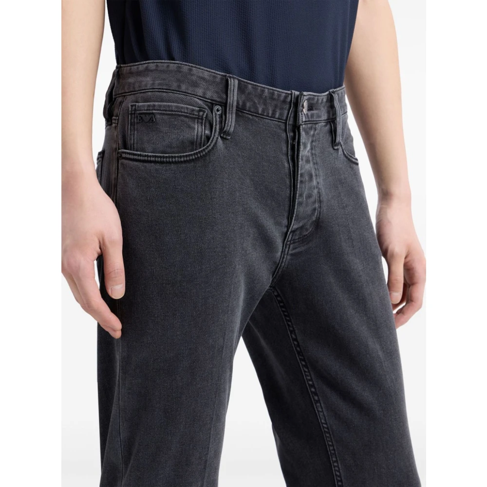 Emporio Armani Klassieke katoenen jeans Black Heren