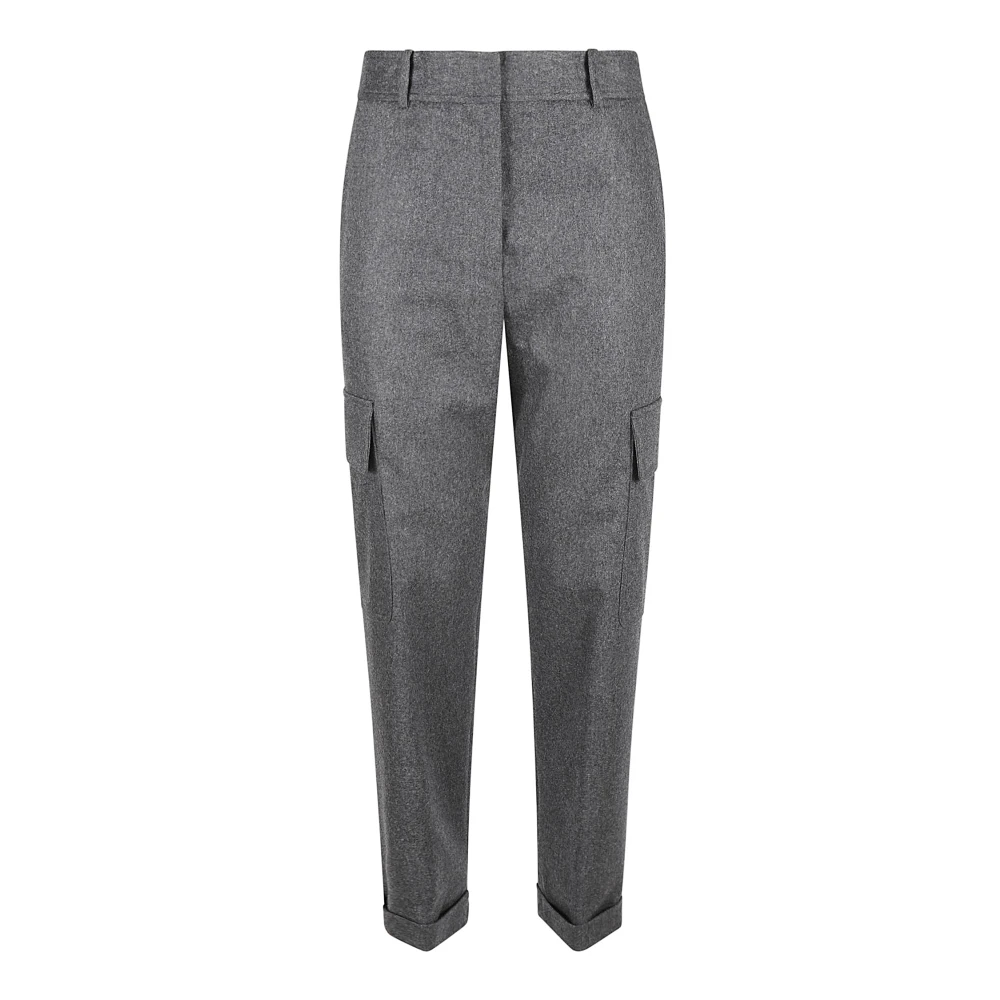 Eleventy Wol Kasjmier Elastaan Broek Gray Dames