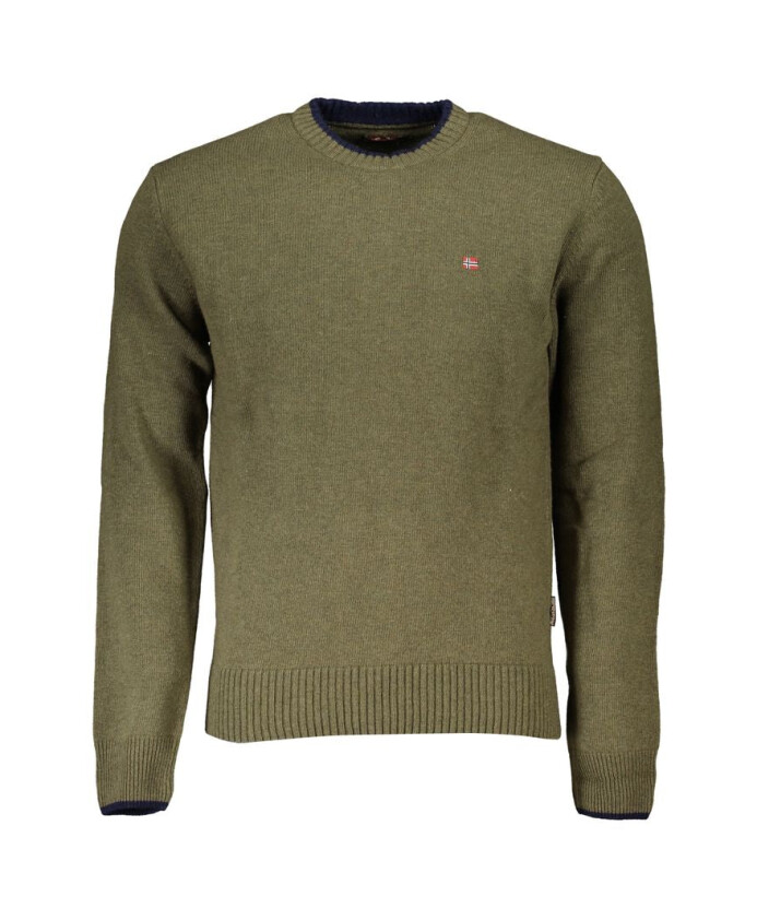 pull-elegant-vert-avec-col-rond