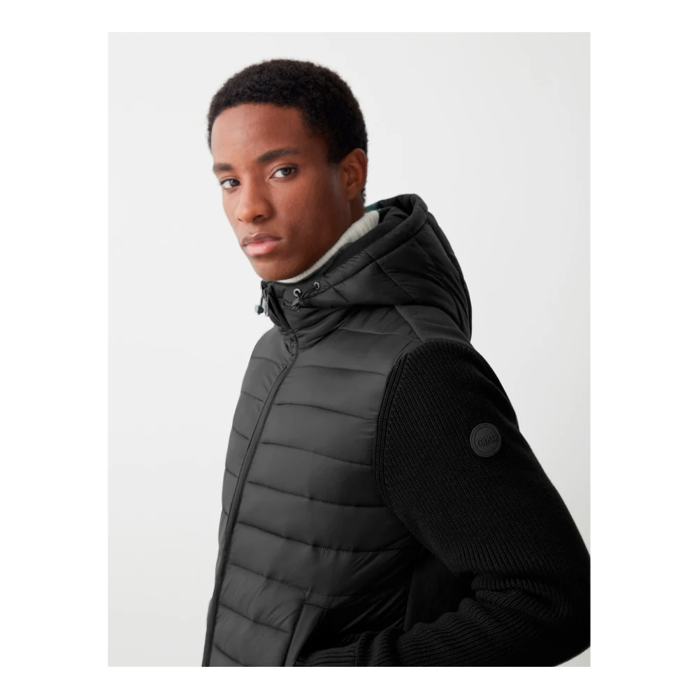 Colmar Zwarte Jassen met Ritssluiting en Capuchon Black Heren