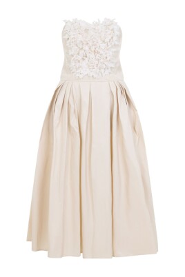 beige party dresses A-Line Off Shoulder Satin Beige Long Prom Dress, Beige Formal Evening –  shopluu main image 0