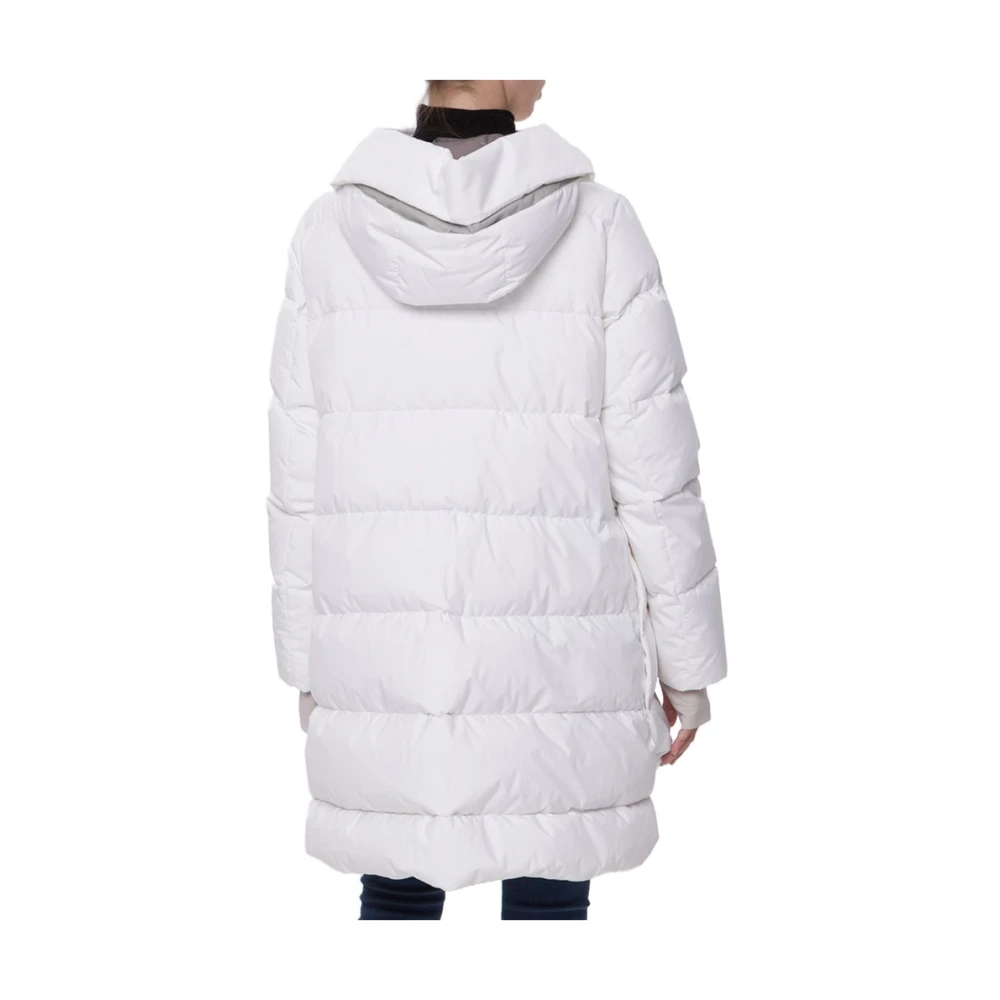Herno Nylon donsjack met capuchon White Dames
